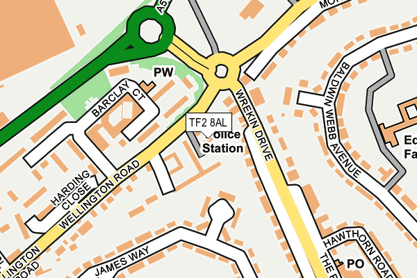 TF2 8AL map - OS OpenMap – Local (Ordnance Survey)