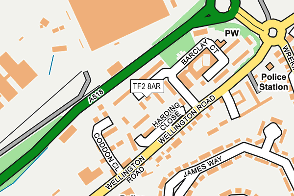 TF2 8AR map - OS OpenMap – Local (Ordnance Survey)
