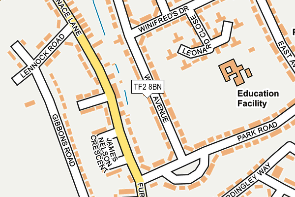 TF2 8BN map - OS OpenMap – Local (Ordnance Survey)