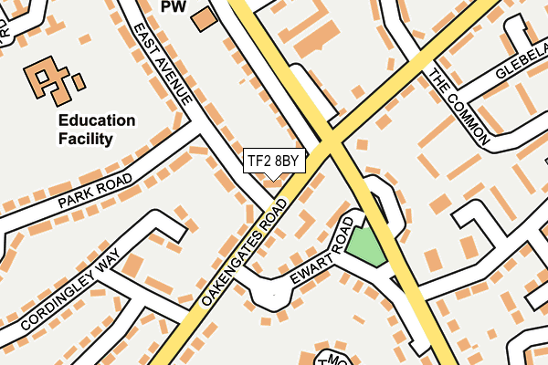 TF2 8BY map - OS OpenMap – Local (Ordnance Survey)