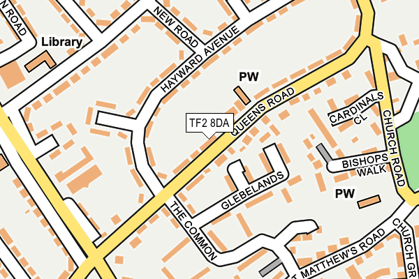 TF2 8DA map - OS OpenMap – Local (Ordnance Survey)
