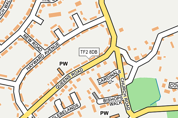 TF2 8DB map - OS OpenMap – Local (Ordnance Survey)