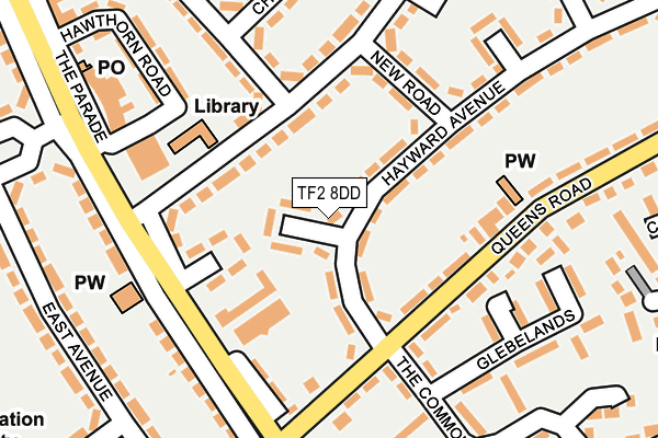 TF2 8DD map - OS OpenMap – Local (Ordnance Survey)