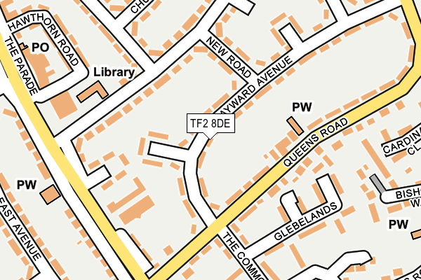 TF2 8DE map - OS OpenMap – Local (Ordnance Survey)