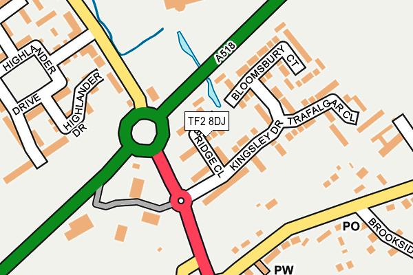 TF2 8DJ map - OS OpenMap – Local (Ordnance Survey)