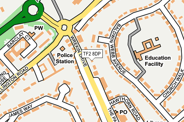 TF2 8DP map - OS OpenMap – Local (Ordnance Survey)