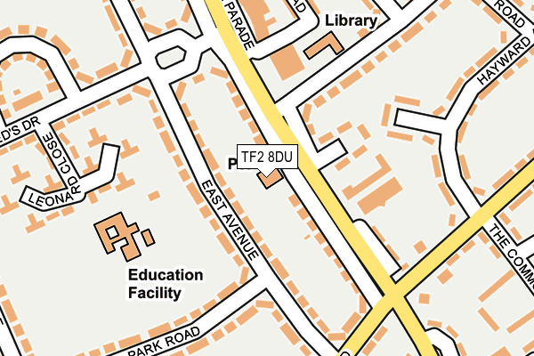 TF2 8DU map - OS OpenMap – Local (Ordnance Survey)
