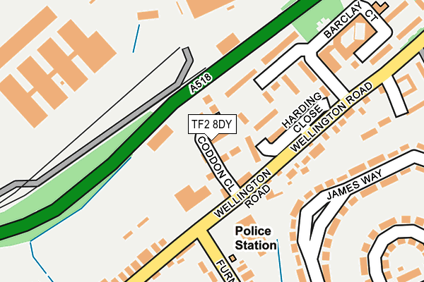 TF2 8DY map - OS OpenMap – Local (Ordnance Survey)