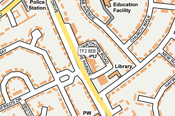 TF2 8EB map - OS OpenMap – Local (Ordnance Survey)