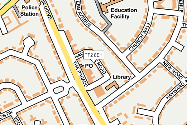 TF2 8EH map - OS OpenMap – Local (Ordnance Survey)