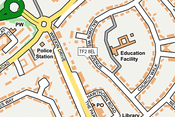 TF2 8EL map - OS OpenMap – Local (Ordnance Survey)