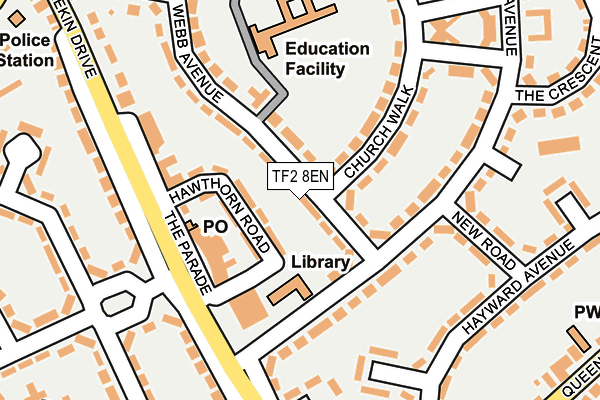 TF2 8EN map - OS OpenMap – Local (Ordnance Survey)