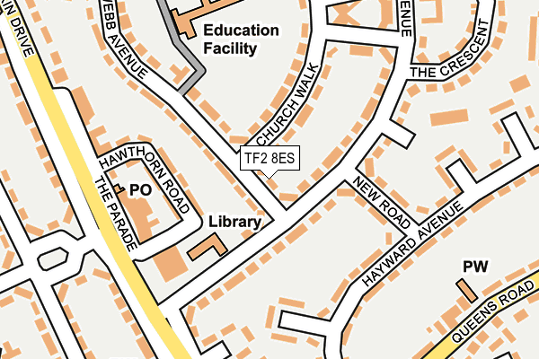 TF2 8ES map - OS OpenMap – Local (Ordnance Survey)