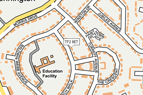 TF2 8ET map - OS OpenMap – Local (Ordnance Survey)