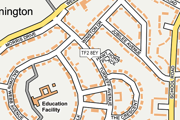 TF2 8EY map - OS OpenMap – Local (Ordnance Survey)