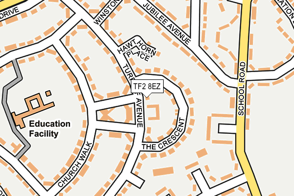 TF2 8EZ map - OS OpenMap – Local (Ordnance Survey)