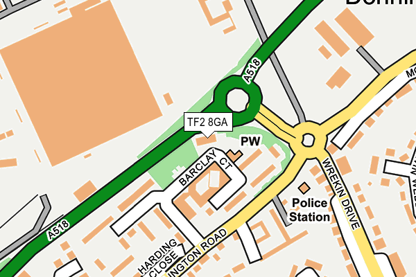TF2 8GA map - OS OpenMap – Local (Ordnance Survey)