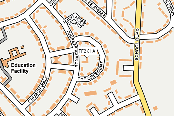 TF2 8HA map - OS OpenMap – Local (Ordnance Survey)