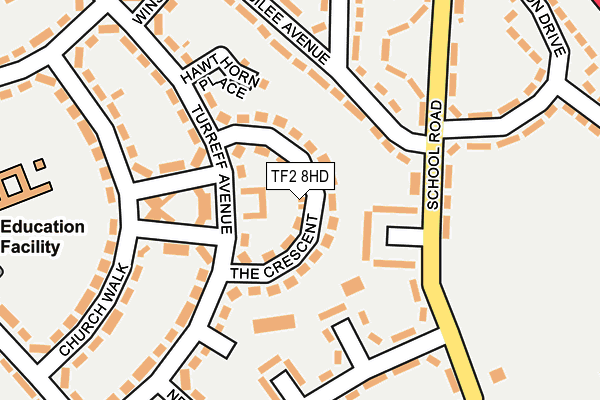 TF2 8HD map - OS OpenMap – Local (Ordnance Survey)