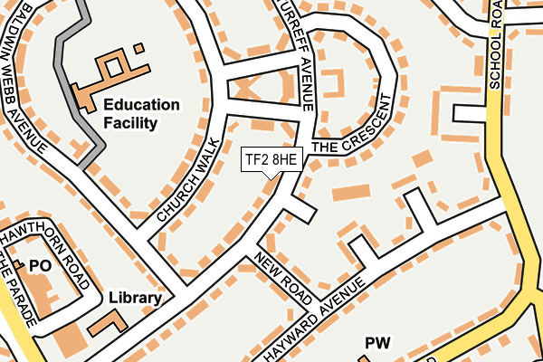 TF2 8HE map - OS OpenMap – Local (Ordnance Survey)