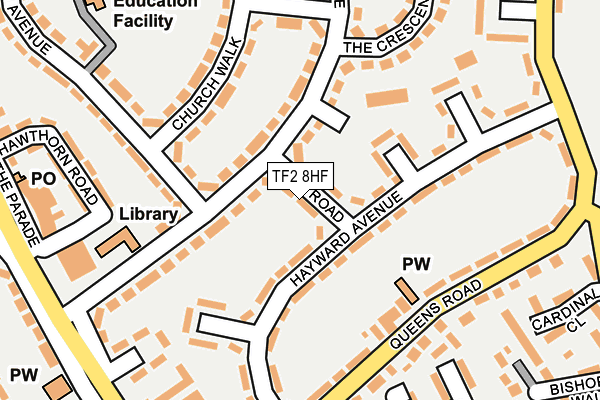 TF2 8HF map - OS OpenMap – Local (Ordnance Survey)
