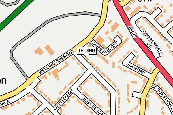 TF2 8HN map - OS OpenMap – Local (Ordnance Survey)