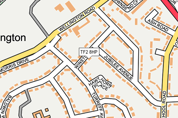 TF2 8HP map - OS OpenMap – Local (Ordnance Survey)