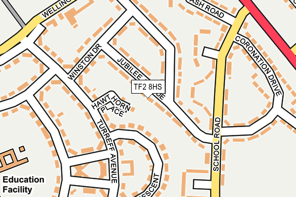 TF2 8HS map - OS OpenMap – Local (Ordnance Survey)