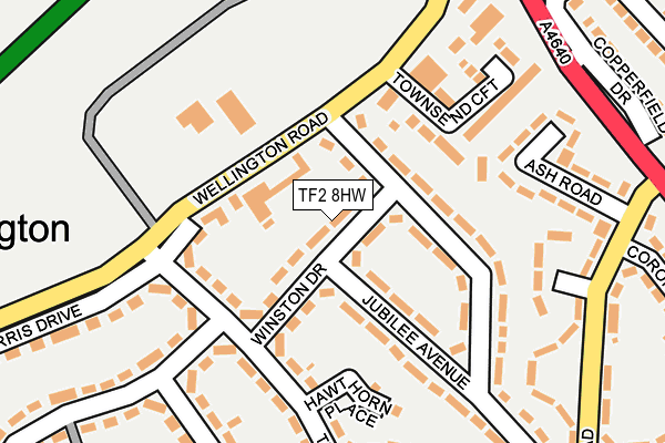 TF2 8HW map - OS OpenMap – Local (Ordnance Survey)