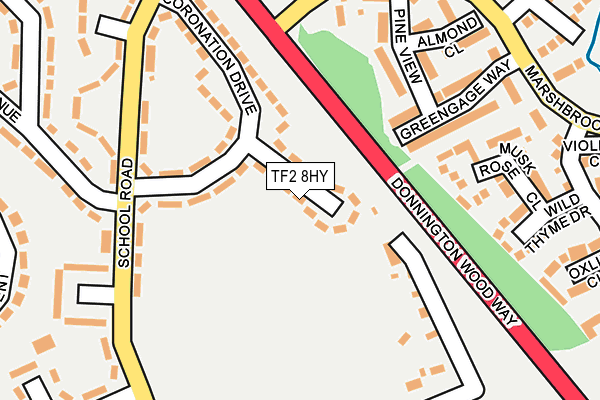 TF2 8HY map - OS OpenMap – Local (Ordnance Survey)