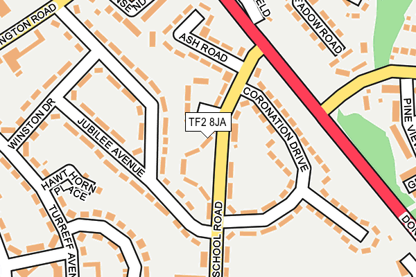 TF2 8JA map - OS OpenMap – Local (Ordnance Survey)