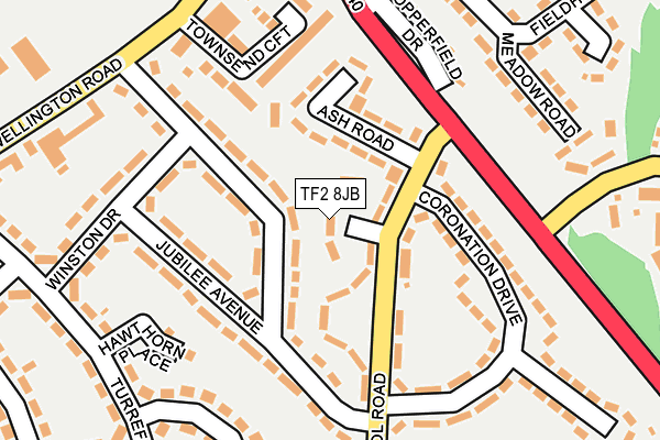 TF2 8JB map - OS OpenMap – Local (Ordnance Survey)