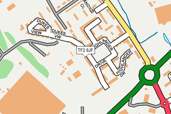 TF2 8JF map - OS OpenMap – Local (Ordnance Survey)