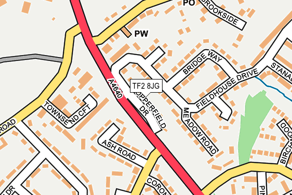 TF2 8JG map - OS OpenMap – Local (Ordnance Survey)