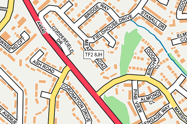 TF2 8JH map - OS OpenMap – Local (Ordnance Survey)