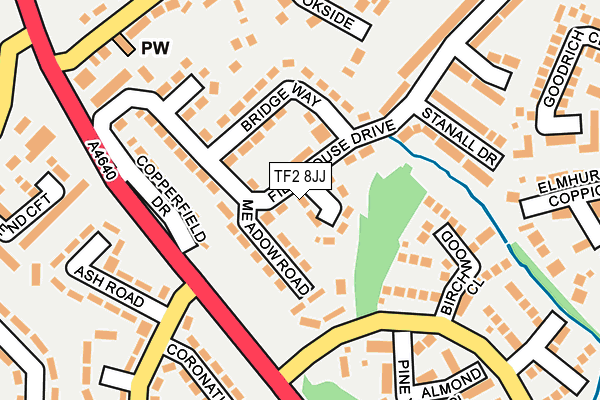 TF2 8JJ map - OS OpenMap – Local (Ordnance Survey)