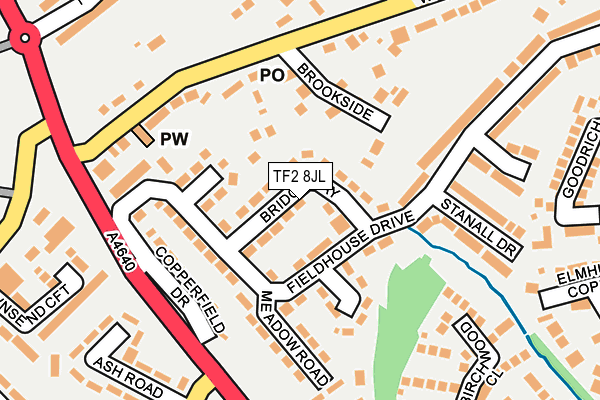 TF2 8JL map - OS OpenMap – Local (Ordnance Survey)