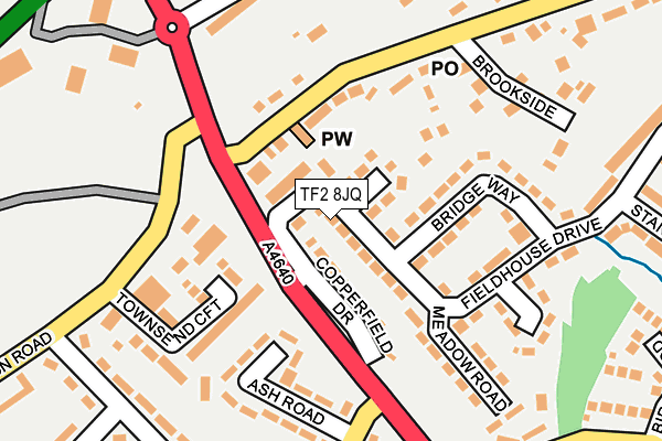 TF2 8JQ map - OS OpenMap – Local (Ordnance Survey)