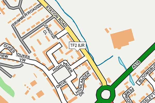 TF2 8JR map - OS OpenMap – Local (Ordnance Survey)