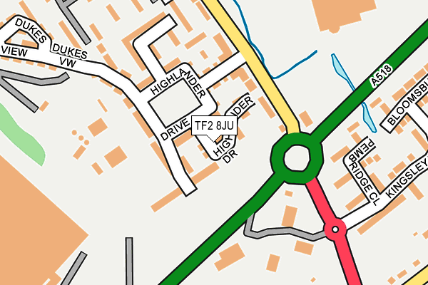 TF2 8JU map - OS OpenMap – Local (Ordnance Survey)