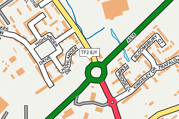 TF2 8JY map - OS OpenMap – Local (Ordnance Survey)