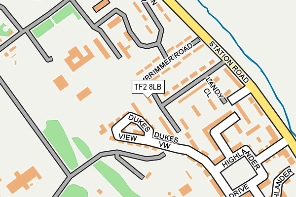 TF2 8LB map - OS OpenMap – Local (Ordnance Survey)