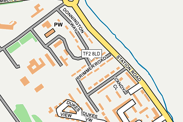 TF2 8LD map - OS OpenMap – Local (Ordnance Survey)