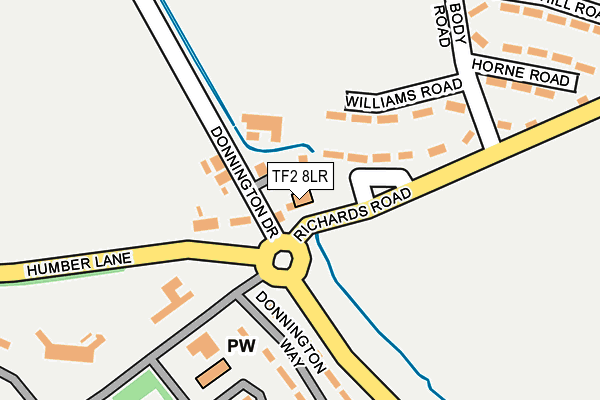 TF2 8LR map - OS OpenMap – Local (Ordnance Survey)