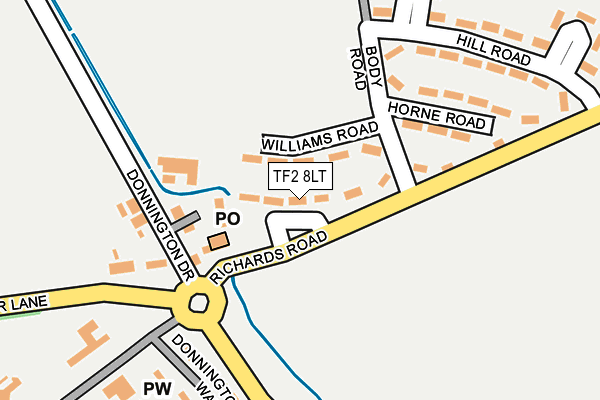 TF2 8LT map - OS OpenMap – Local (Ordnance Survey)