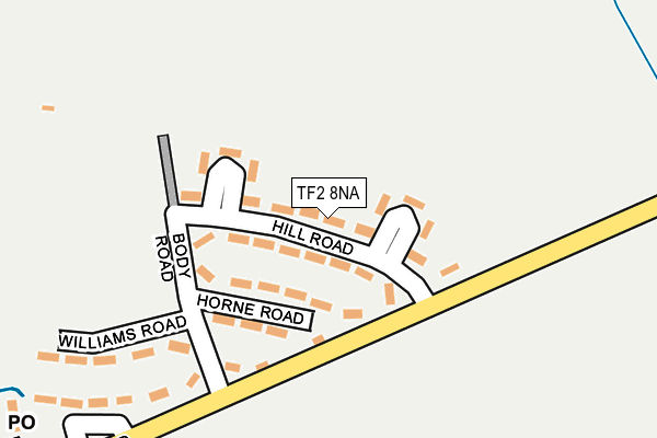 TF2 8NA map - OS OpenMap – Local (Ordnance Survey)