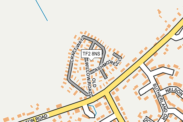 TF2 8NS map - OS OpenMap – Local (Ordnance Survey)
