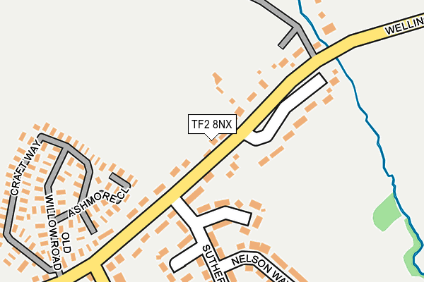TF2 8NX map - OS OpenMap – Local (Ordnance Survey)