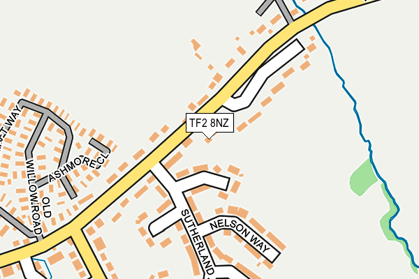 TF2 8NZ map - OS OpenMap – Local (Ordnance Survey)