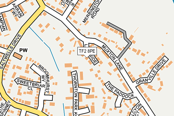 TF2 8PE map - OS OpenMap – Local (Ordnance Survey)
